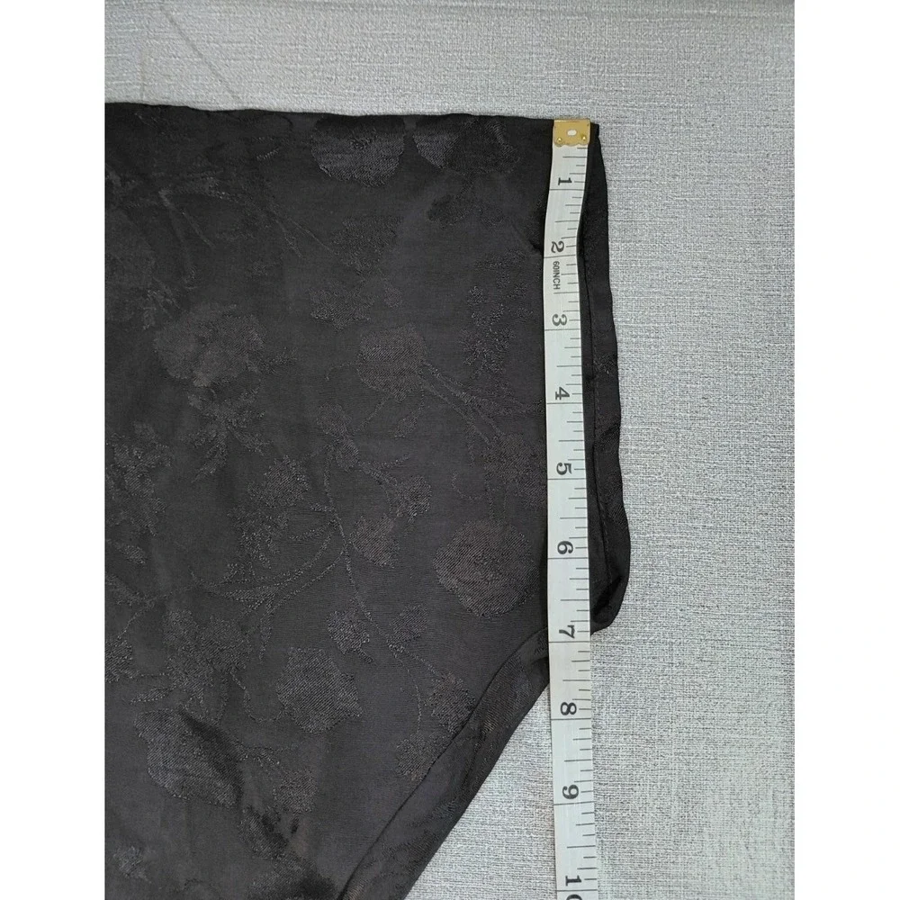 A New‎ Day Floral Embossed Open Front Kimono OSFM Black Lightweight